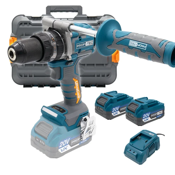 Акумуляторний шуруповерт PROFI-TEC PPCD16020 UltraCore160Hm/2АКБ/ЗП/кейс 007179