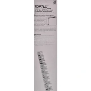 Набір розрізних ключів 3/8″ односторонніх 10шт 10-19мм TOPTUL GAAR1001