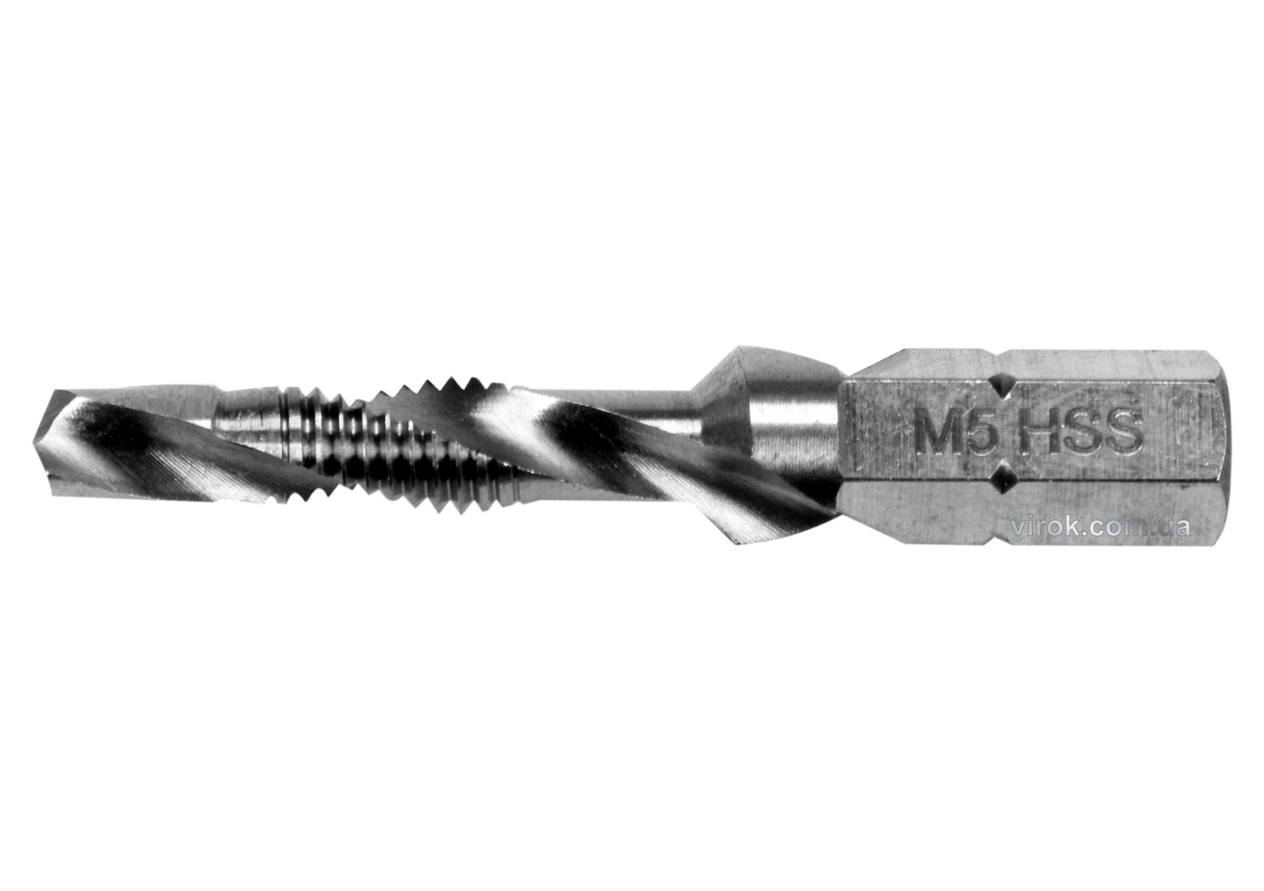 Свердло-мітчик YATO M5*0.8 mm HSS M2 HEX-1/4 L=41/7 mm YT-44842