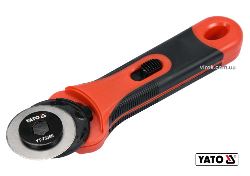 Ніж YATO висувн. круглим лезо д=45 мм ручка TPR+ABS YT-75360