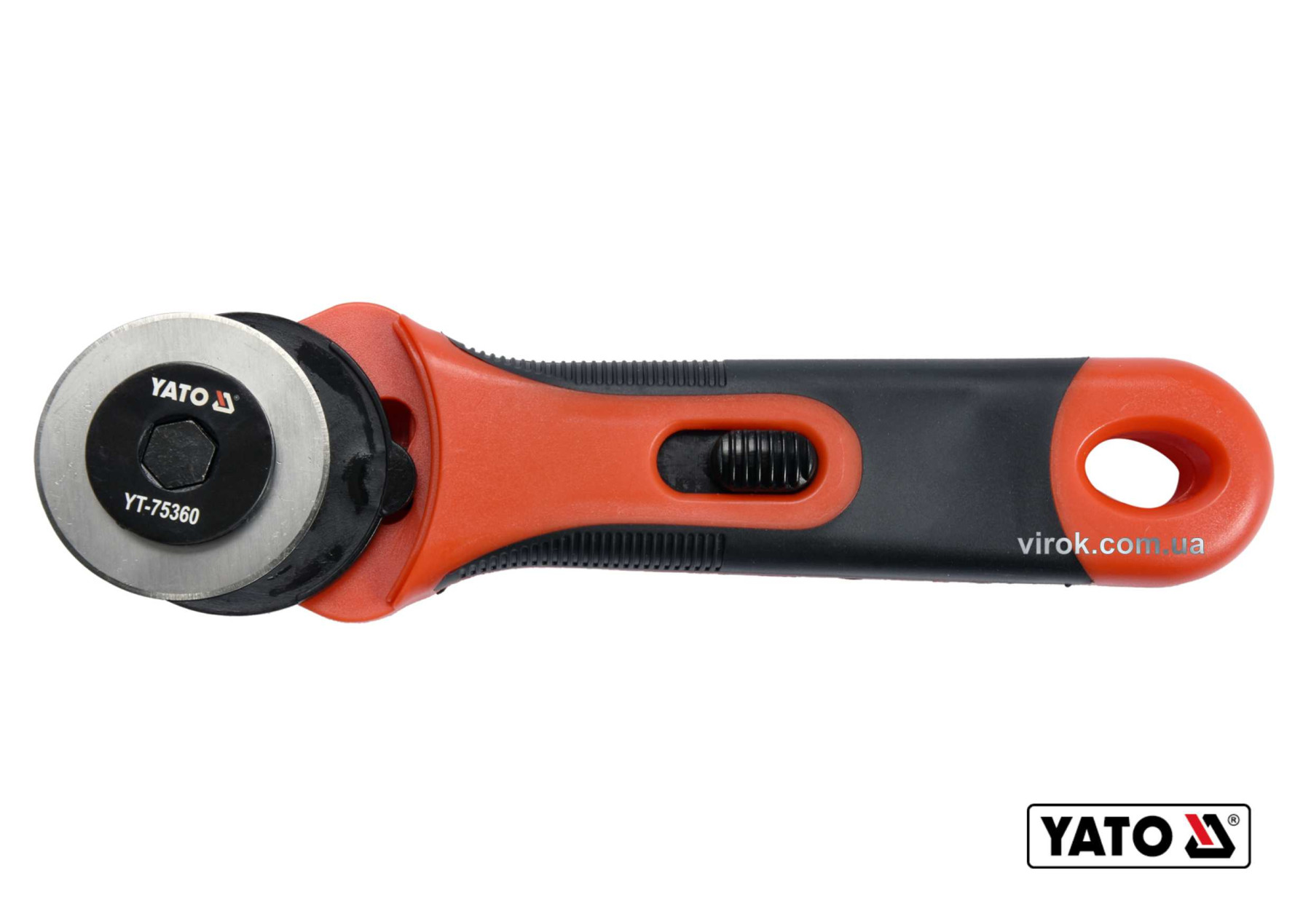 Ніж YATO висувн. круглим лезо д=45 мм ручка TPR+ABS YT-75360