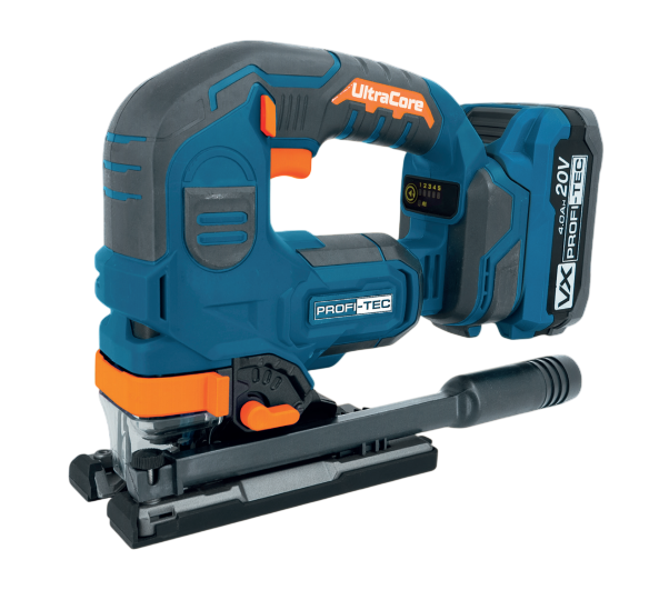 Лобзик акумуляторний PROFI-TEC PJS120 UltraCore 20B/25.4mm 1АКБ+ЗП+ кейс 008111